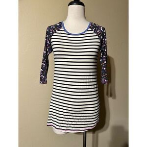 Matilda Jane Striped Pullover 3/4 Sleeve Knit Shirt Size Small